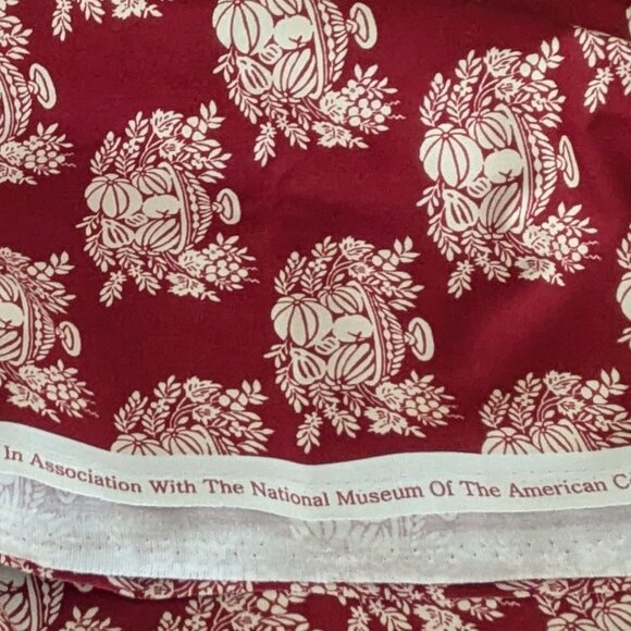 Windham Farmer Fancy Cotton Fabric - Red & White - 4.5 Yards - Picture 2 of 5